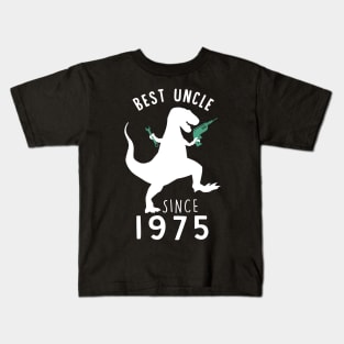 Best Uncle 1975 T-Shirt UncleSaurus Since 1975 Dad Gift Kids T-Shirt